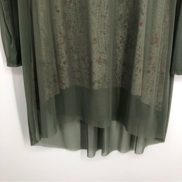 STELLA CARAKASI Lagenlook Floral Tunic Green Size Small - Picture 3 of 7